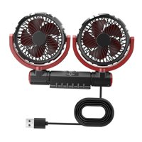 Ioensy - Ventilador De Coche, Ventilador De Refrigeración Portátil De Doble Cabezal De 3 Velocidades Para Vehículo Suv