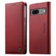 thumbnail image 1 of Funda Billetera de Cuero para [Google Pixel 7], Bloqueo RFID, Tarjetas y Soporte Rojo, 1 of 5