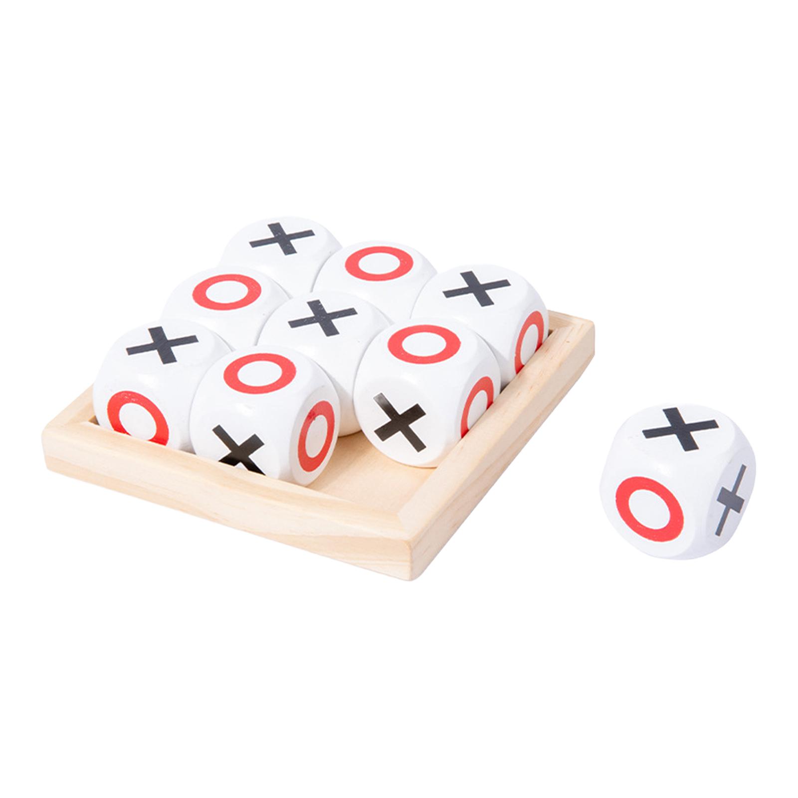 Magideal - Juego De Mesa Tic Tac Toe, Juego De Mesa De Centro, Familia, Niños, Juego De Rompecabezas, Diversión, Números Y Cruces Hechos A Mano Para Niños Y Adul