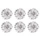 thumbnail image 1 of Uxcell 6PCS Botones de Coser de Piedras de Estrás en Forma de Flor 1 Pulgada Botones de Cristal con Vástago para Hacer Joyas Ropa Bricolaje Plata Blanco, 1 of 6