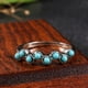 thumbnail image 3 of Mermaid Kiss Ring - Reconstituted Turquoise Bubble Cave Jewelry for Brides and Gifts, 3 of 4