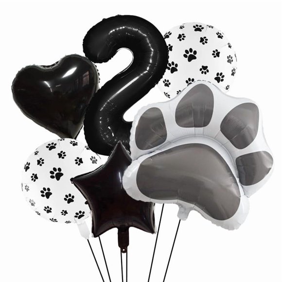 Antwhale Set de Globos con Huellas de Pata de Mascota – Número 81 cm