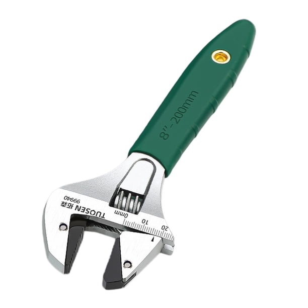Llave De Apertura Amplia, Llave Ajustable De Acero Con Alto Contenido De Carbono Para Mantenimiento Del Hogar, 8 Pulgadas