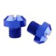 thumbnail image 1 of 2 Piezas M10x1.25 Espejos Retrovisores Rosca Agujero Tapón Tornillos Pernos Azul Positivo, 1 of 5