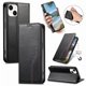 thumbnail image 5 of Funda tipo cartera para iPhone 15 de piel con cierre magnético, ranuras para tarjetas y correa para la muñeca Negro, 5 of 6