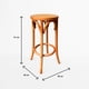 thumbnail image 4 of Banco de Diseño Retro en Madera con Asiento Trenzado, 4 of 7