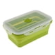 thumbnail image 3 of Plegable de silicona Lunch Box Bowl Bento Plegable Almacenamiento de Alimentos 540ML Verde, 3 of 5