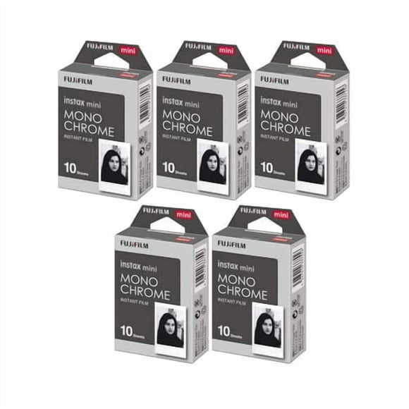 Película Instax Mini Monocromática 10 Exposiciones X 5 Unidades