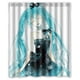 thumbnail image 1 of Cortina de ducha de dibujos animados de Vocaloid Hatsune Miku, juego de cortina de baño con ganchos, tamaño 60 x 72 pulgadas, 1 of 3