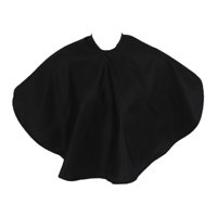 Magideal - Capa De Barbero De Salón, Capa De Barbero De Afeitado, Chal De Tinte Para El Cabello, Capa De Maquillaje Corta, Capa De Corte De Pelo Para Peluquería Negro