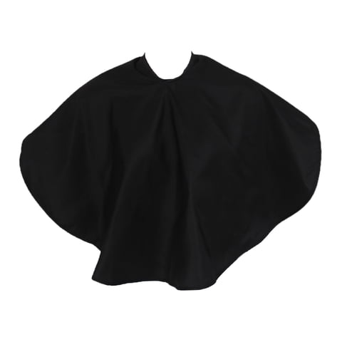 Magideal - Capa De Barbero De Salón, Capa De Barbero De Afeitado, Chal De Tinte Para El Cabello, Capa De Maquillaje Corta, Capa De Corte De Pelo Para Peluquería Negro