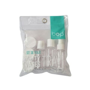 Bop - Set De Viaje 3 Frascos Y 3 Recipientes