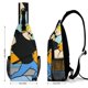 thumbnail image 2 of Johnny Bravo Riñonera Bandolera con Estampado Integral para Hombres y Mujeres, Bolso Cruzado Gráfico de Tendencia, Mochila de Hombro Streetwear para Ciclismo y Deportes, Riñonera Versátil Casual, 2 of 6