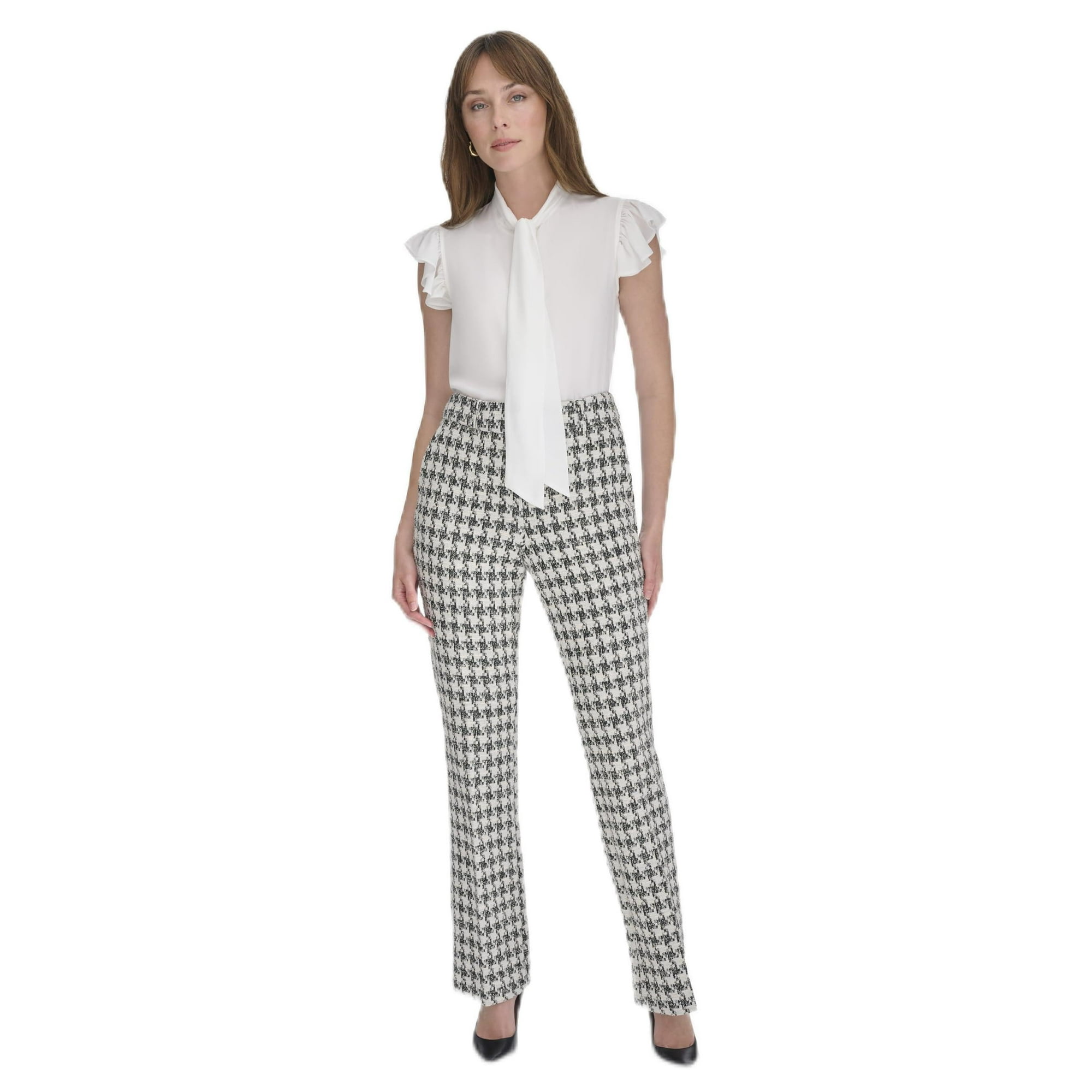 Pantalones Tommy Hilfiger Bootcut Sutton Para Mujer, Color Negro/perla, Talla 14