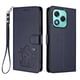 thumbnail image 1 of Funda Billetera con Relieve de Gato para Honor 400 Lite, Azul, 1 of 6