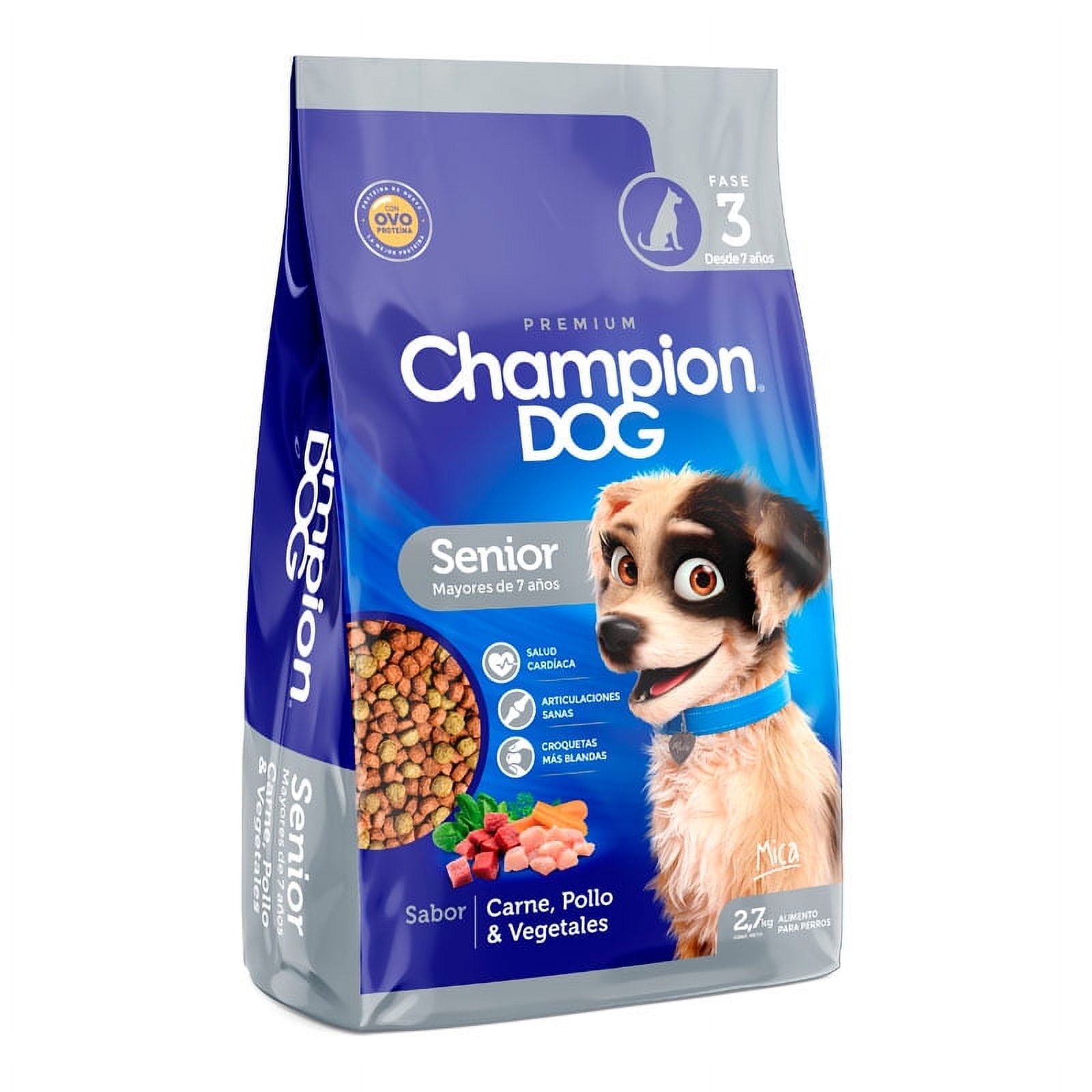 Alimento Seco Perro Senior Carne Bolsa 2,7 kg Champion Dog
