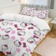 thumbnail image 2 of Cartoon Hello Kitty Bow 3 Pieces Duvet Cover Set Full Size Super Soft Fade Resistant Microfiber, 2 of 4