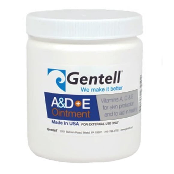 Ungüento Gentell A & D Plus E con tarro de 473 ml con aroma medicinal