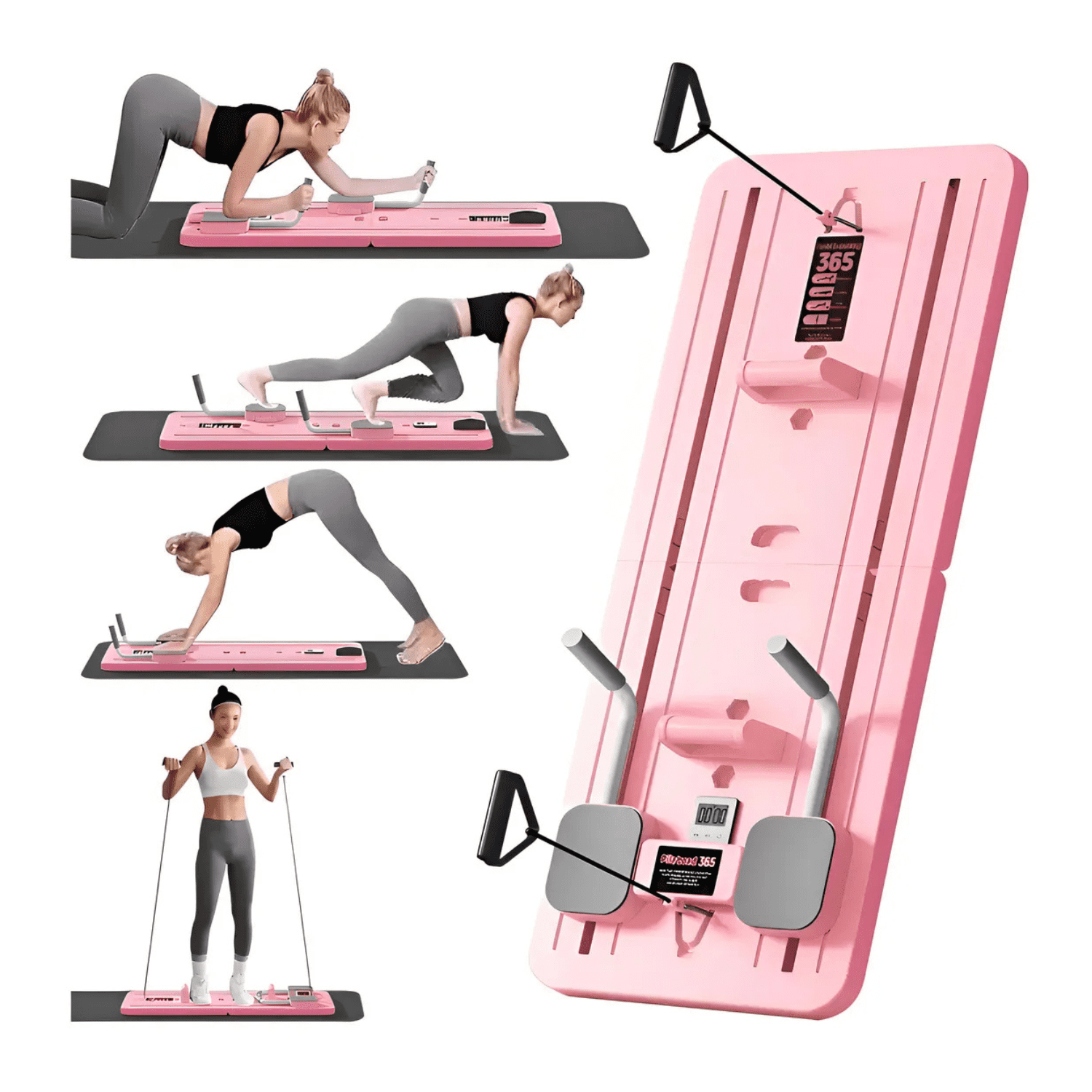 Genérico - Tabla De Entrenamiento Fitness Multifuncional 6 En 1 Color Rosa