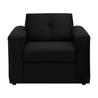 Bodevir - Sofa Vivo 1C Felpa 30 Negro