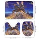thumbnail image 3 of Archer-theme 4-Piece Shower Curtain Set with Rugs, Waterproof Bathroom Decor Set Includes Bath Mat, U-Shaped Rug, Toilet Lid Cover and Curtain with Hooks, 3 of 6