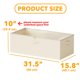 thumbnail image 3 of Caja de almacenamiento SpaceAid 80 cm beige, pack de 3, para debajo de la cama, 3 of 7