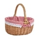 thumbnail image 4 of Cesta De Picnic De Mimbre Cesta De Regalo Decorativa Resistente Para Cocina Dormitorio Playa M Rojo Blanco, 4 of 5