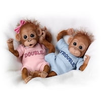 Doll The Ashton-Drake Galleries Double Trouble Orangutan Twins