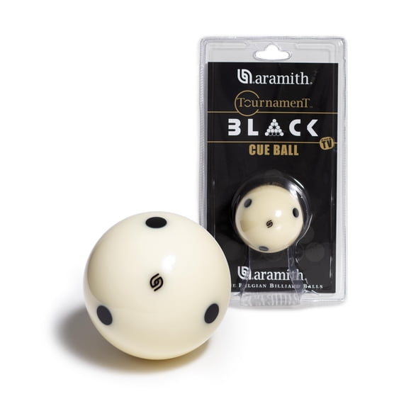 Bola De Billar Tournament Negra 5 7 Cm Con 6 Puntos Negros