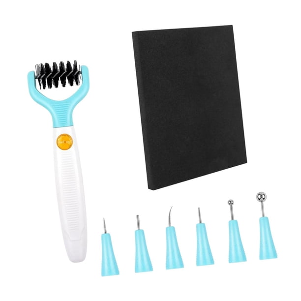 Kits de herramientas para escultura de papel, cepillo troquelado, herramienta artesanal portátil para hacer tarjetas, almohadilla de espuma, Tipo A