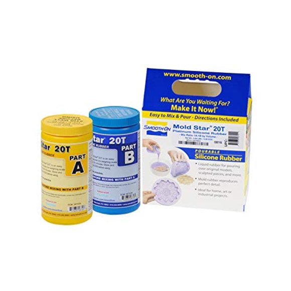Mold Rubber Smooth-On 20T 1A:1B Translúcido (1 pinta)