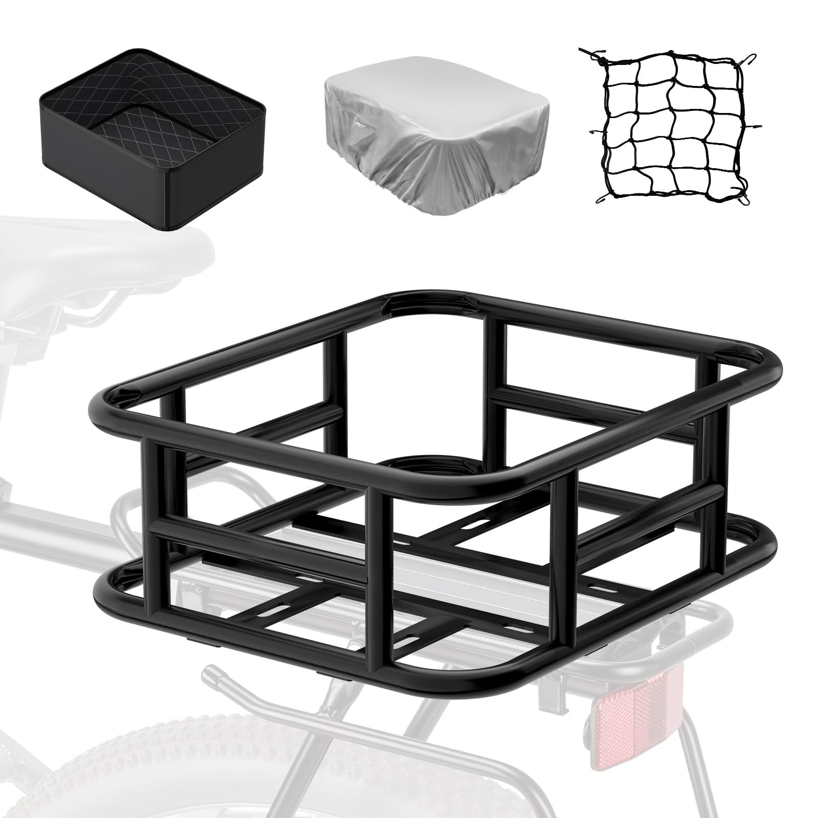 Canasta Trasera Grande Para Bicicleta Shiaobyc Con Cubierta Impermeable