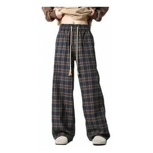 Genérica - Pack 3 Pantalón A Cuadros Casuales Mujer Forro De Peludo