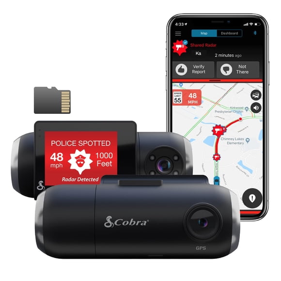 Cámara de salpicadero Cobra Smart SC 201 Full HD 1080P WiFi GPS 16 GB