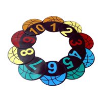 Ioensy - Colchonetas De Entrenamiento De Habilidades De Fútbol Marcadores De Puntos De Baloncesto Del 1 Al 10 Para Marcar El Campo De Juego De Pvc