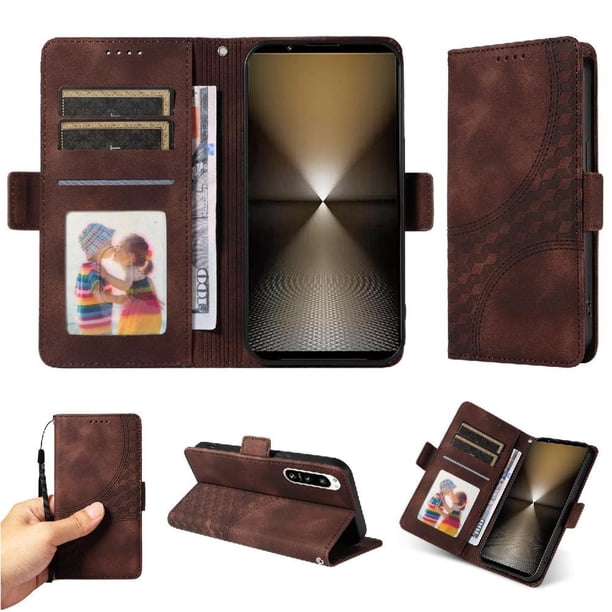 Carcasa FOXDOCK Sony Xperia 5 IV de cuero PU, diseño acolchado clásico, protección contra caídas y rayones
