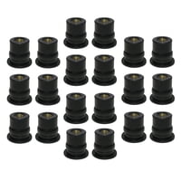 Magideal - Tuercas De Goma Profesionales, Sujetadores De Capó, Inserto De Latón, Tuercas De Pozo Métricas, Repuesto Universal De Accesorios Para Parabrisas De 20X M6