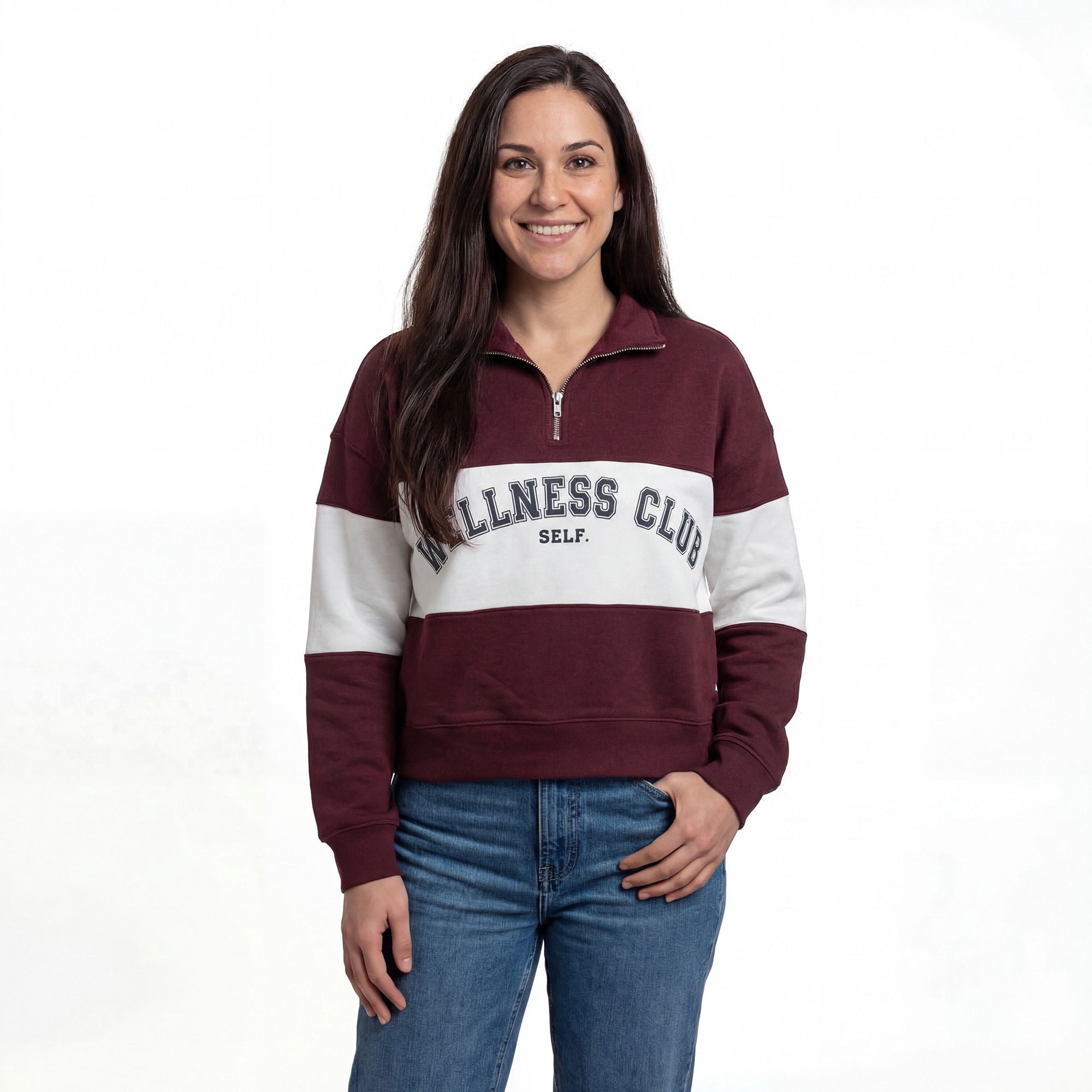 Poleron Boulevard Mujer Burdeo Talla 2xl