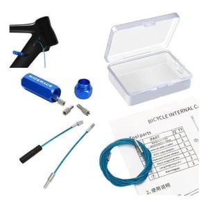 Riderace - Kit Enrutador Magnético Cableado Interno Cuadro Bicicleta Celeste
