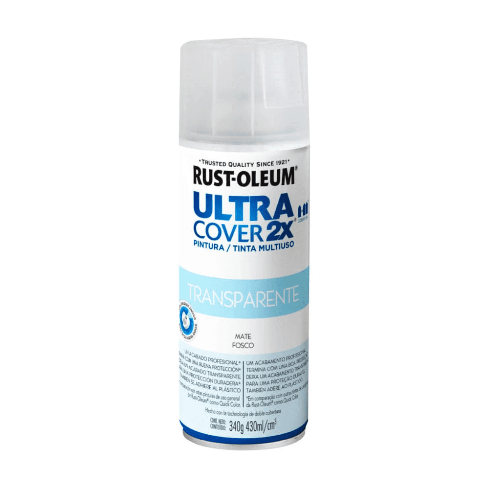 Pintura Multiuso Rust Oleum Ultra Cover 2x Rust Oleum Transparente Mate 340g