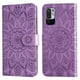 thumbnail image 1 of Funda tipo cartera FOXDOCK para Xiaomi Poco M3 Pro 5G , diseño girasol en relieve, cuero PU, cierre magnético, soporte y tarjetero, 1 of 5