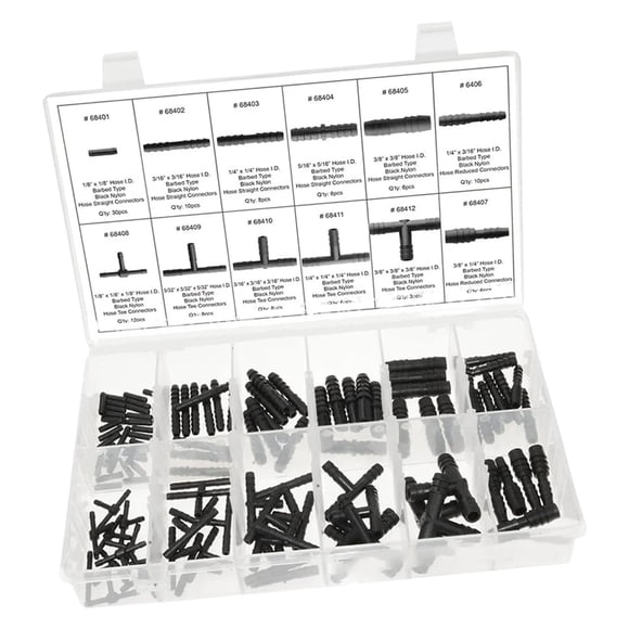 Surtido De Conectores De Manguera Para Coche, Juego De Reductores, Color Negro, Compatible Con Fijación Robusta