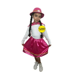 Genérico - Vestido Nortino Niña Fucsia Talla S