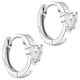 thumbnail image 2 of Argollas de plata 925 con corazón de circones para niñas, 2 of 2