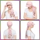 thumbnail image 4 of Gorras Chemo Hats Con Forro De Algodón De Bambú Para Vendedores De Periódicos Rosas, 4 of 6