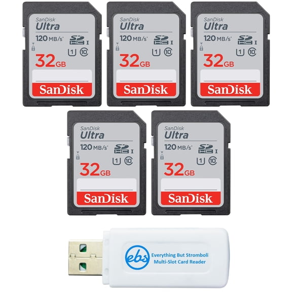 Paquete De Tarjetas De Memoria 32gb Sd 5 Unidades