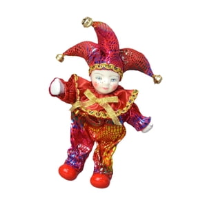 Bothyi - Muñeco Arlequín Cumpleaños 7 Pulgadas Decoración Del Hogar Adorno De Halloween Para Fiesta Escritorio