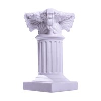 Magideal - Soporte De Pedestal De Pilar Romano Creativo Estatua Candelabro Escultura Figurita Griega Para Decoración De Escena De Patio Interior Ornament , Blanco
