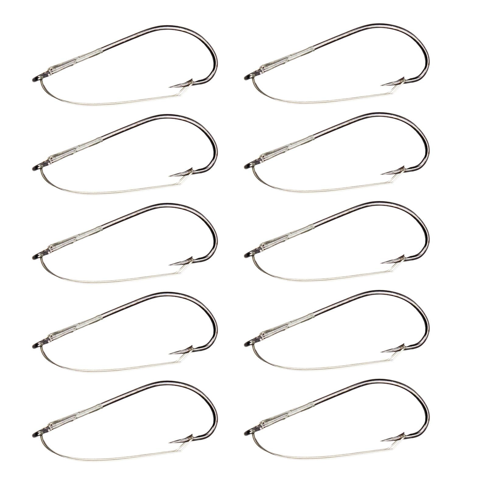 Ioensy - 10x Anzuelos De Pesca Sin Malas Hierbas, Anzuelos De Púas De Acero Alto En Carbono, Anzuelos Protectores De Malas Hierbas, 38,8mm X 13,5mm