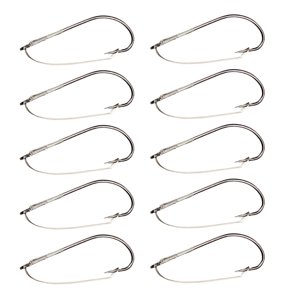 Ioensy - 10X Anzuelos De Pesca Sin Malas Hierbas, Anzuelos De Púas De Acero Alto En Carbono, Anzuelos Protectores De Malas Hierbas, 38,8Mm X 13,5Mm
